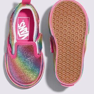 Toddler Classic Slip-On Vans Rainbow Pink - SOLD OUT!